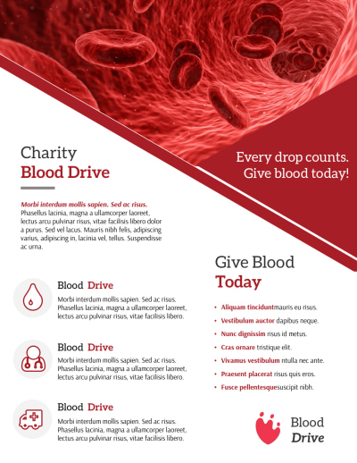 Charity Blood Drive   Side 1 Image