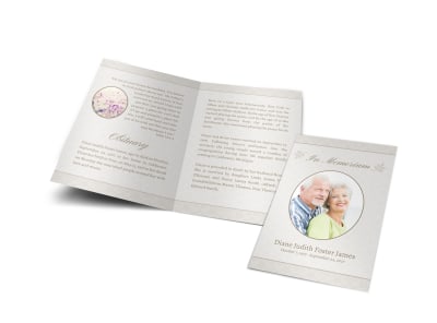 Main Memorial Service Funeral Program    Image